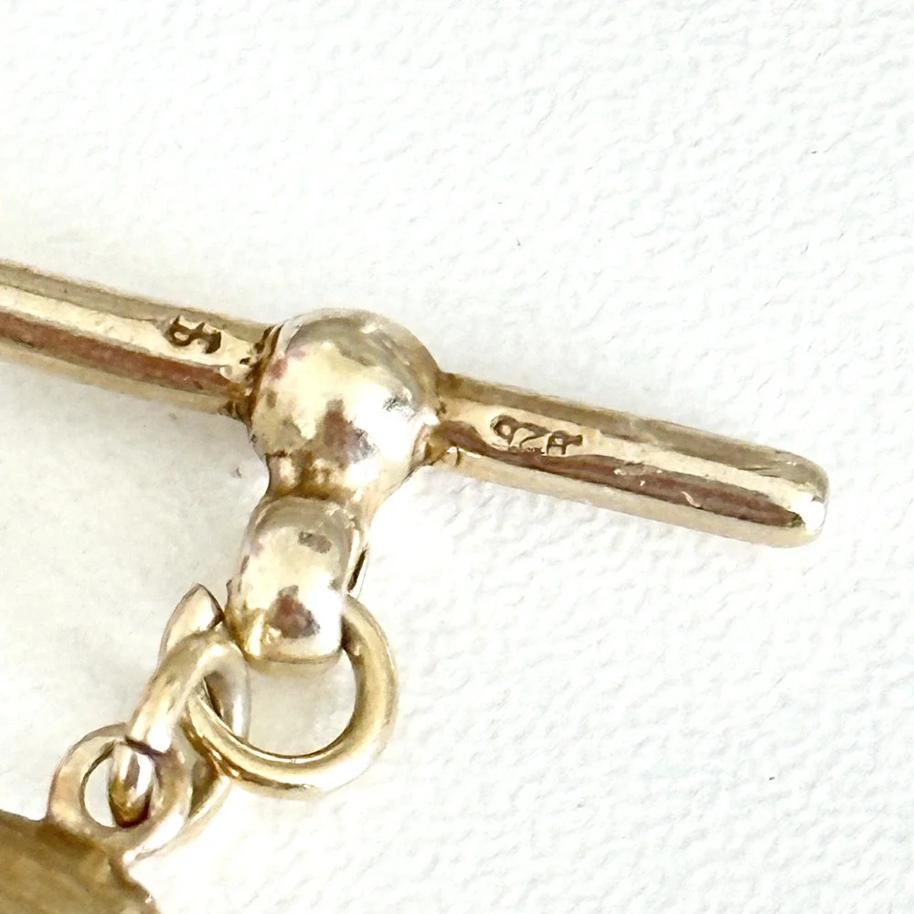 Shube Vintage 925 Liquid Sterling Silver Vermeil Multi Strand Heart Bracelet 7